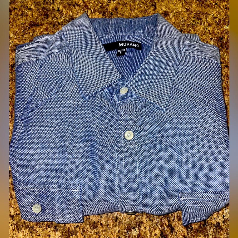 Murano Casual Button Down Shore Sleeve Shirt